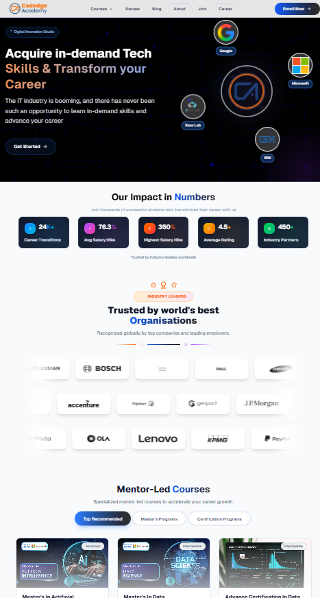 CodeEdge Academy – Modern Learning Platform